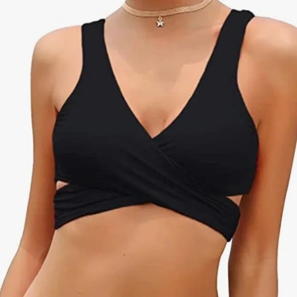 Shekini wrap bandage bikini bathing suit top - Picture 2 of 4